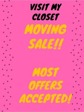 Moving Sale Graphic - Pink & Yellow Promotional Sign